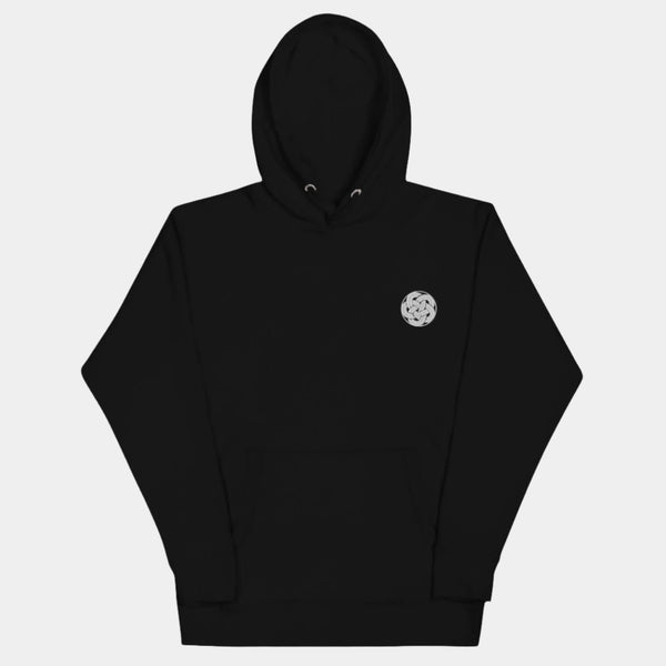 Iconic Embroidered Black Hoodie