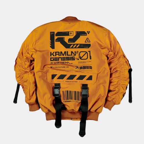 Orange Techwear Jacket