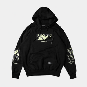 Dark Techwear Anime Hoodie