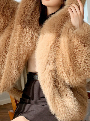 Imitation Fox Fur Women Spring Jacket