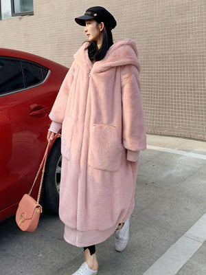 Imitation Rabbit Fur Women Spring Jacket