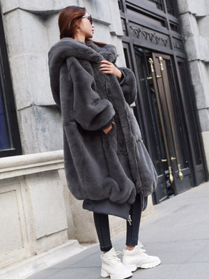 Imitation Rabbit Fur Women Spring Jacket