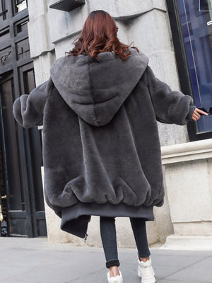Imitation Rabbit Fur Women Spring Jacket