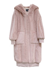Veste de printemps en fausse fourrure de lapin pour femme