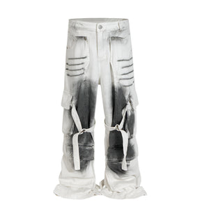 Ink Splashed Cyberpunk Jeans