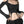 Irregular Cyber Y2k Black Top - product view on white background