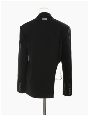 Irregular PU Leather Spring Women Suit Jacket