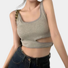 Irregular Sleeveless Crop Top