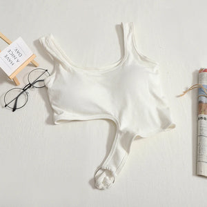 Irregular Sleeveless Crop Top