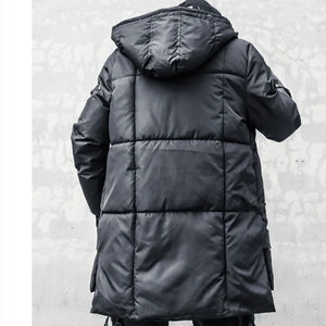 Irregular Zipper Padded Parka