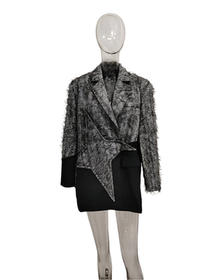 Irregularly Gray Suit Spring Women Jacket