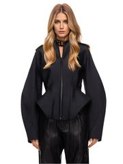 Veste Femme Printemps Noir Slim