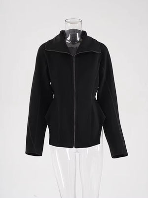 Jacket Women Spring Black Slim