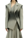 Jacket Women Spring Cotton Blazer Irregular