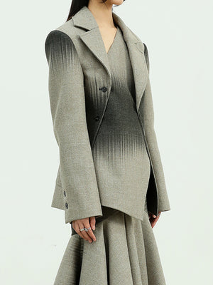 Jacket Women Spring Cotton Blazer Irregular