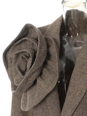 Jacket Women Spring Twill Woolen Fabric