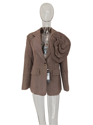 Jacket Women Spring Twill Woolen Fabric