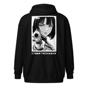 Japanese Black zip up hoodie