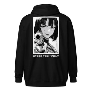 Japanese Black zip up hoodie