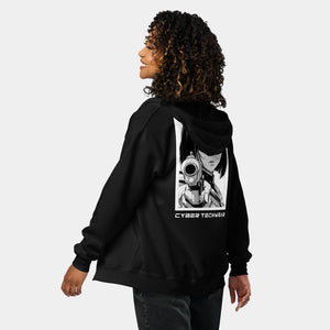 Japanese Black zip up hoodie