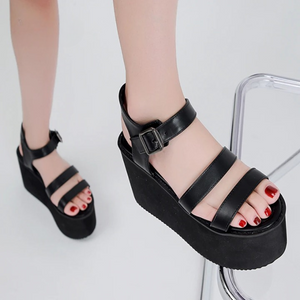 Japanese Chunky Sandals Black