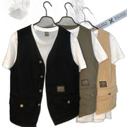 Gilet cargo à la mode japonaise 