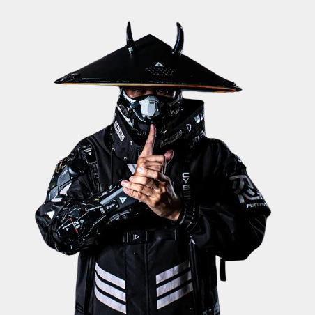 Jingasa Cyberpunk Hat Exclusive Handcrafted Hat – Cyber Techwear