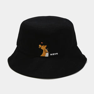 Kangaroo embroidery Bucket Hat