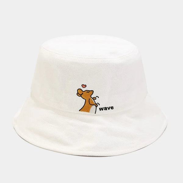 Kangaroo embroidery Bucket Hat