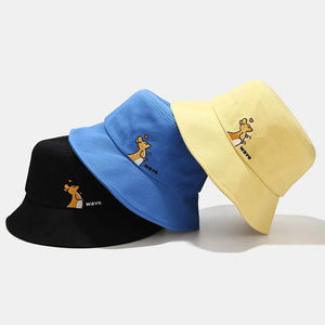 Kangaroo embroidery Bucket Hat