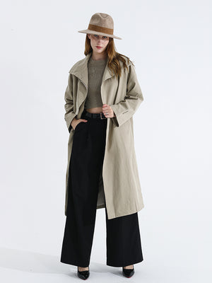 Khaki Trench Spring Jacket Women