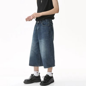 Knee Length Jeans Shorts Y2k