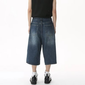 Knee Length Jeans Shorts Y2k