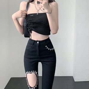 Korean Cut Out Pants