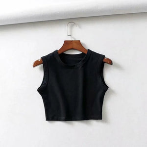 Korean Sleeveless Crop Top