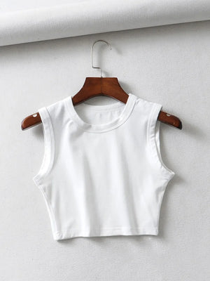 Korean Sleeveless Crop Top
