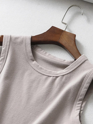 Korean Sleeveless Crop Top