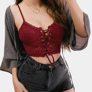 Lace Sexy Sleeveless Crop Top