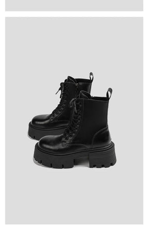 Lace Up Black Ankle Boots Womens