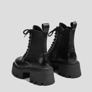 Lace Up Black Ankle Boots Womens