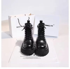 Lace Up Black Ankle Boots Womens