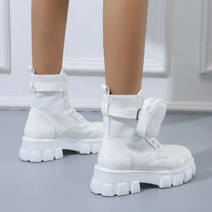 Lace Up Black Boots Ankle