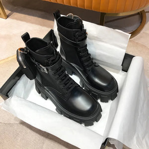 Lace Up Black Boots Ankle