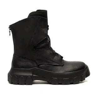 Lace Up Black Boots Men