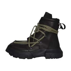 Lace Up Black Men Boots