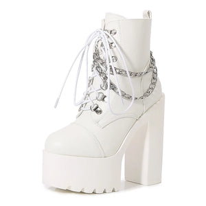 Lace Up Black Winter Boots