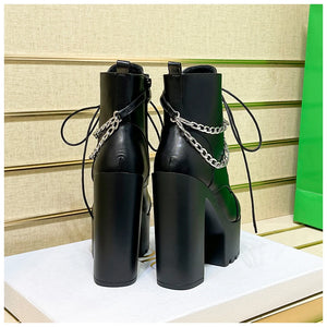 Lace Up Black Winter Boots