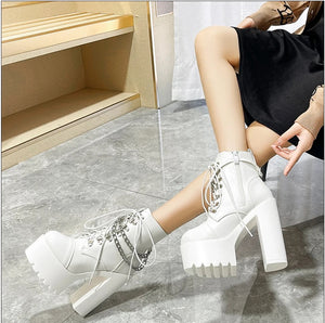 Lace Up Black Winter Boots