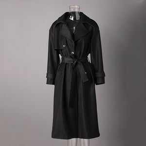 Lace Up Long Spring Jacket Women