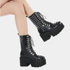 Lace Up Platform Boots Black